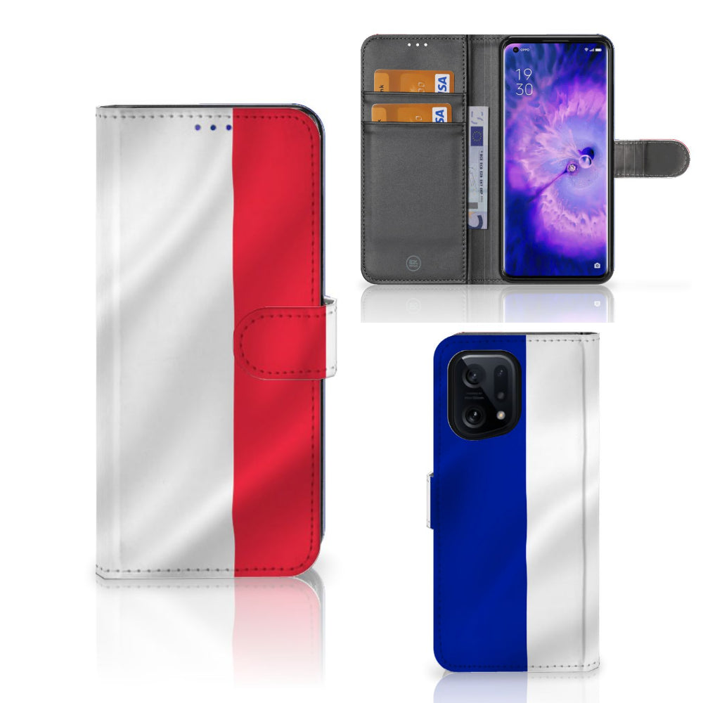 OPPO Find X5 Bookstyle Case Frankrijk