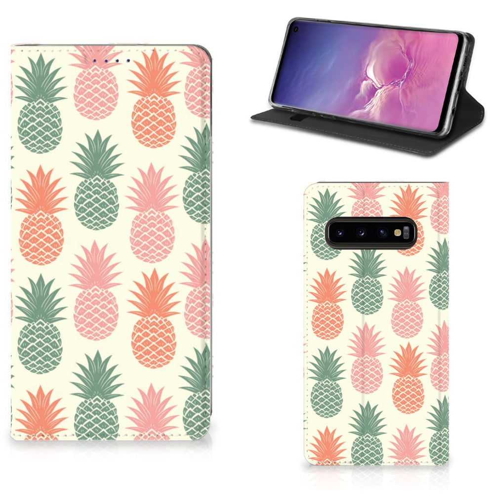 Samsung Galaxy S10 Flip Style Cover Ananas