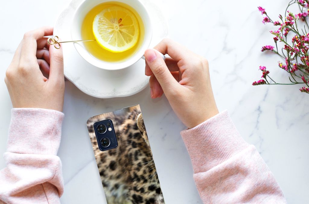 OPPO Find X5 Lite | Reno7 5G Hoesje maken Baby Luipaard - B2C Telecom