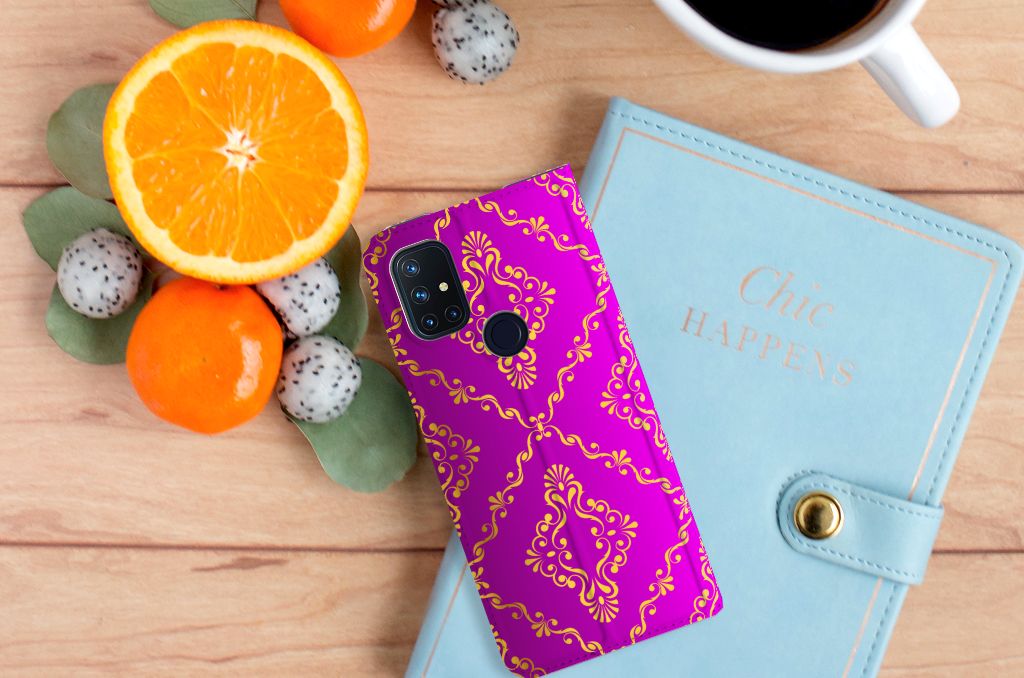 Telefoon Hoesje OnePlus Nord N10 5G Barok Roze - B2C Telecom