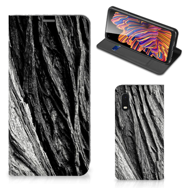 Book Wallet Case Samsung Xcover Pro Boomschors Grijs - B2C Telecom