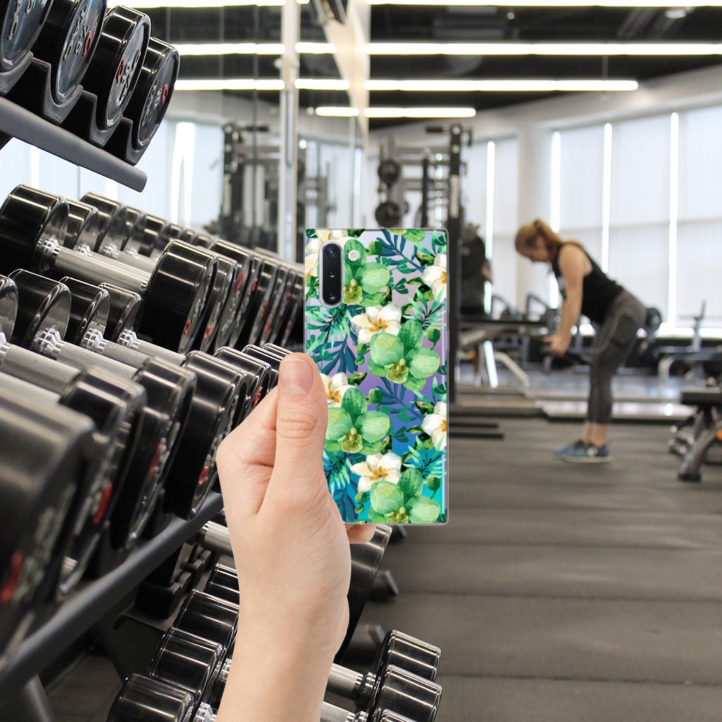 Samsung Galaxy Note 10 TPU Case Orchidee Groen