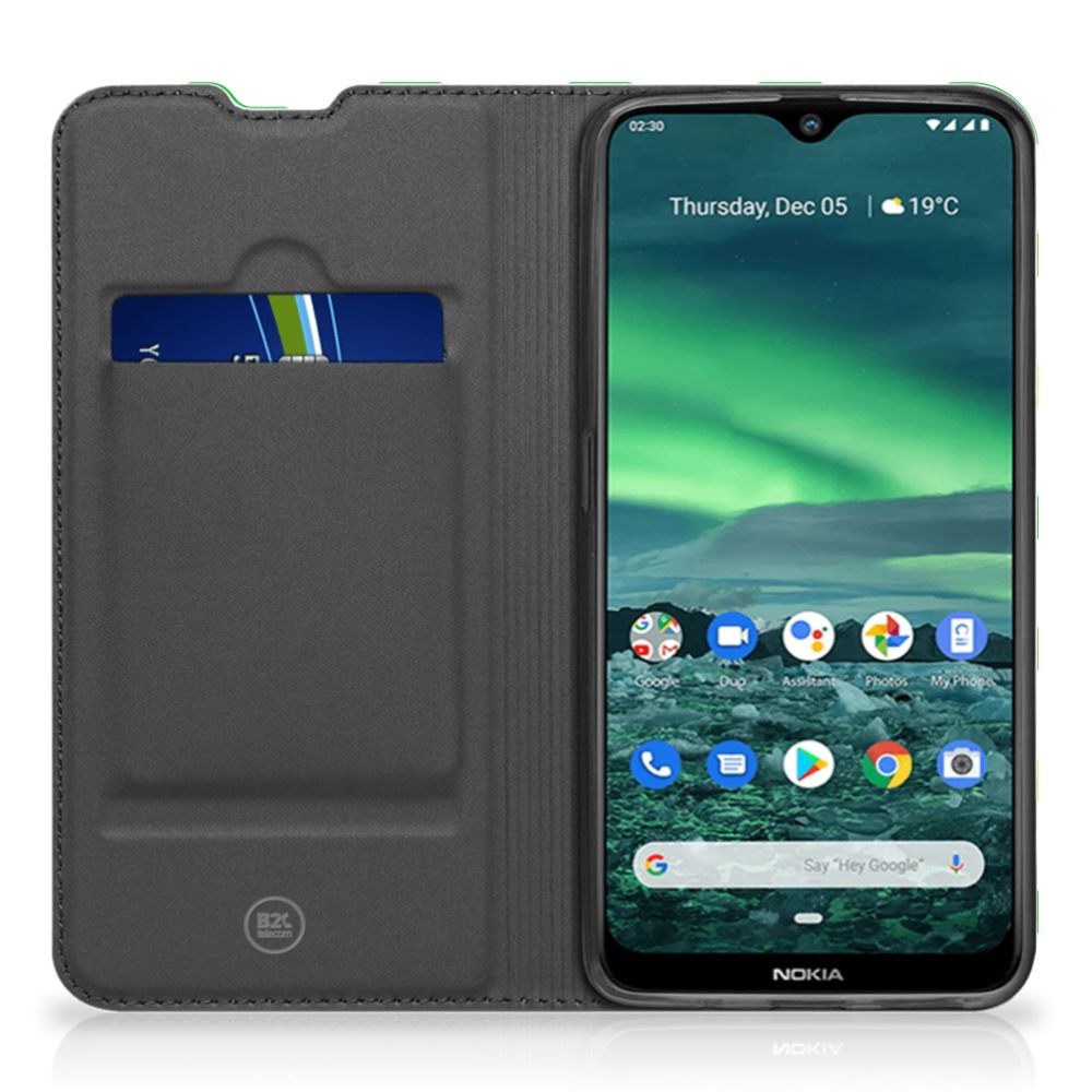 Nokia 2.3 Hoesje met Magneet Zigzag Groen - B2C Telecom