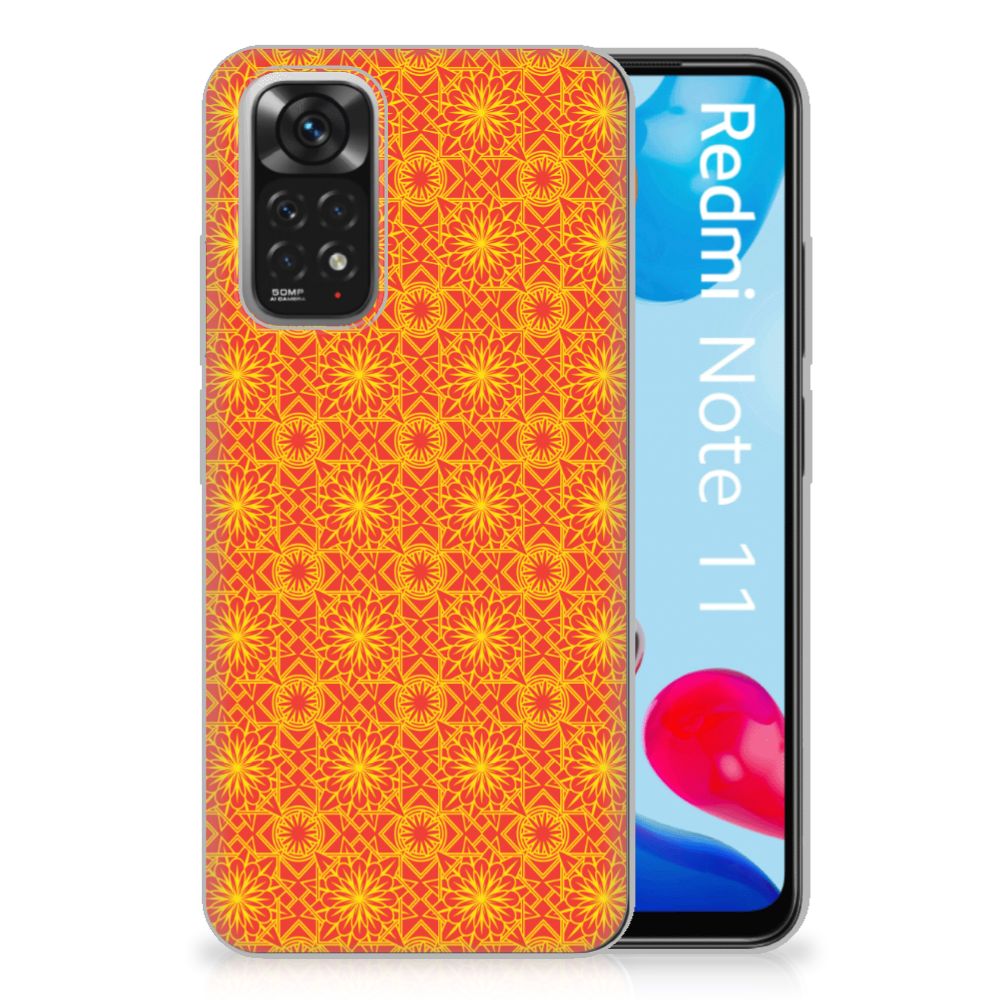 Xiaomi Redmi 10 | Redmi Note 11 4G TPU bumper Batik Oranje