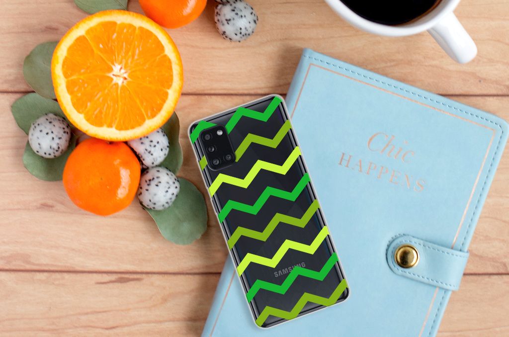 Samsung Galaxy A31 TPU bumper Zigzag Groen B2C Telecom