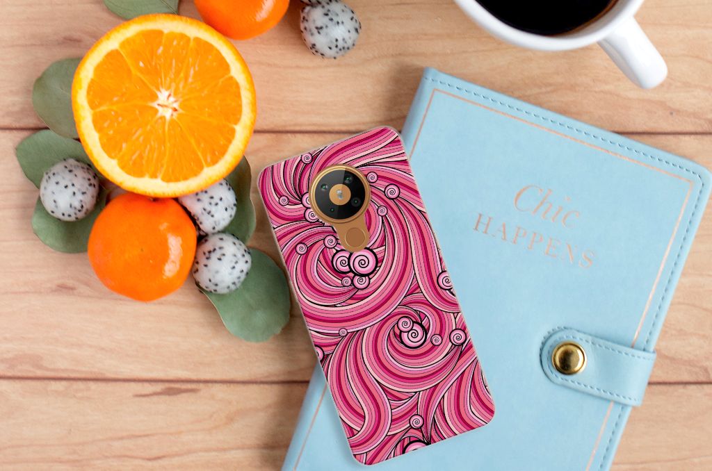 Nokia 5.3 Hoesje maken Swirl Pink B2C Telecom
