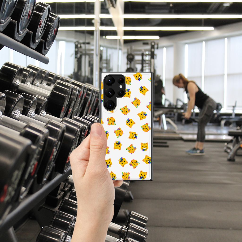 Back Case voor Samsung Galaxy S23 Ultra Katten Emojis B2C Telecom