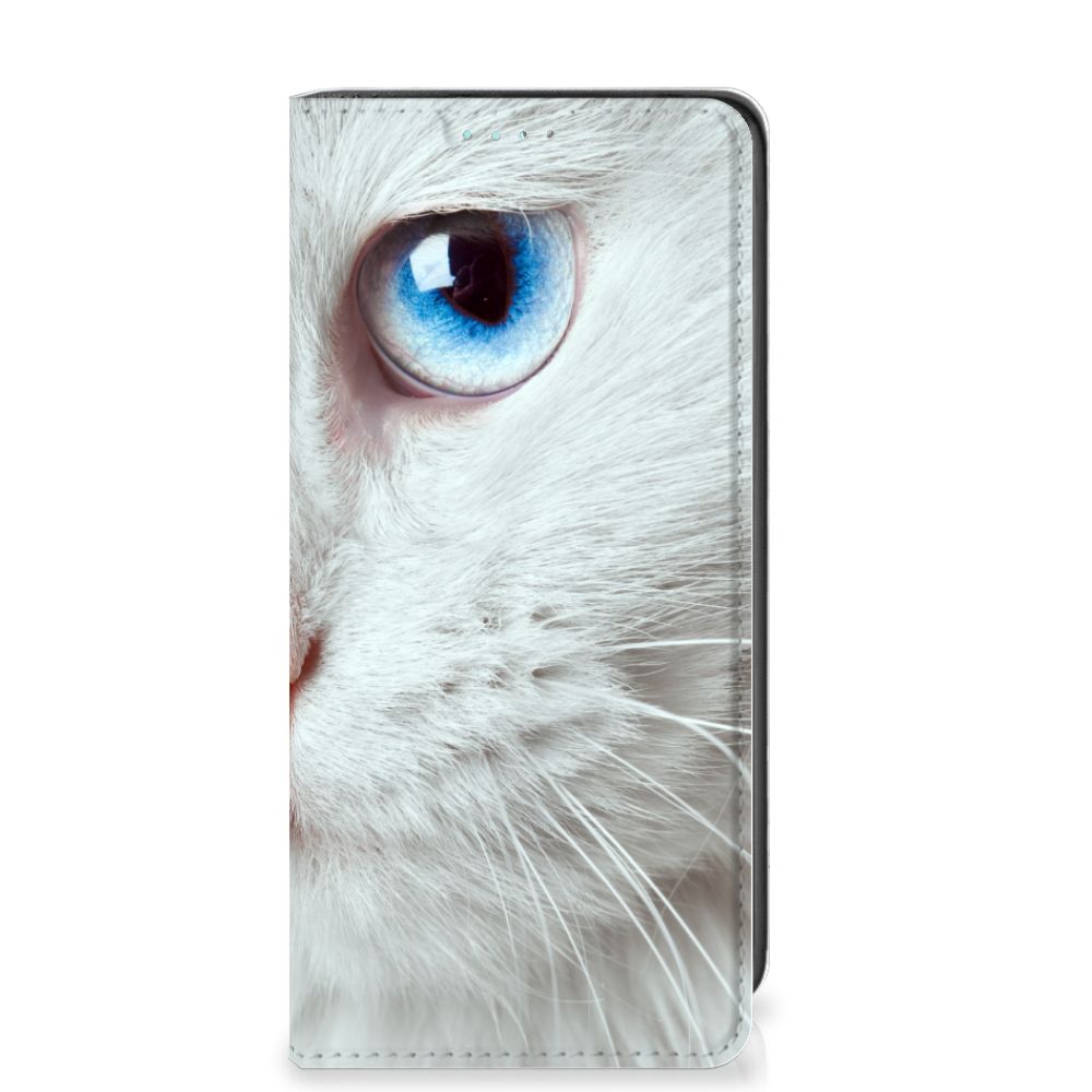 Samsung Galaxy A41 Hoesje maken Witte Kat - B2C Telecom