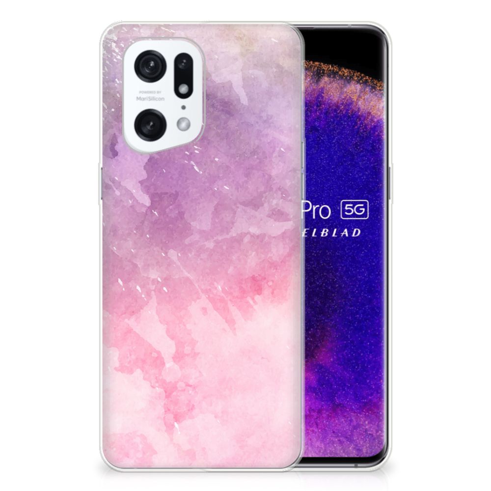 Hoesje maken OPPO Find X5 Pro Pink Purple Paint B2C Telecom