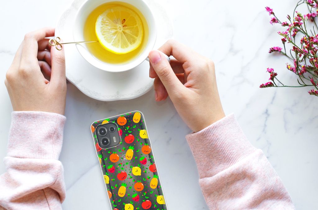 Motorola Edge 20 Lite Siliconen Case Fruits