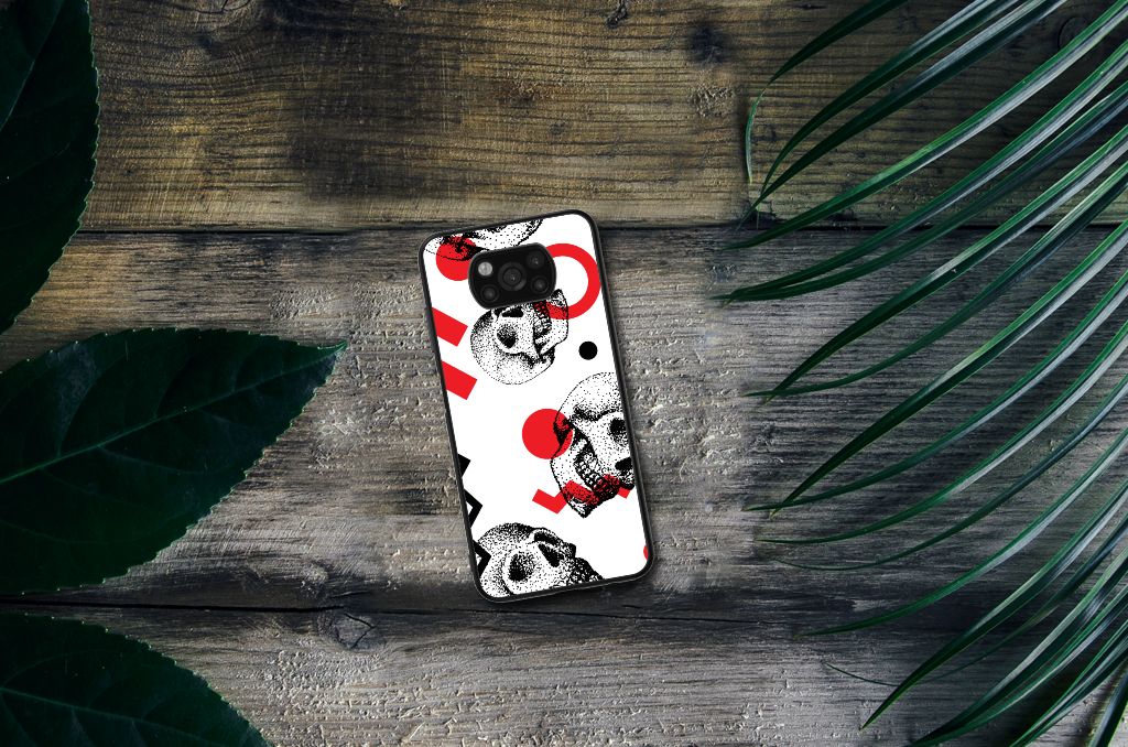 Telefoonhoesje Xiaomi Poco X3 | X3 Pro Skull Red B2C Telecom