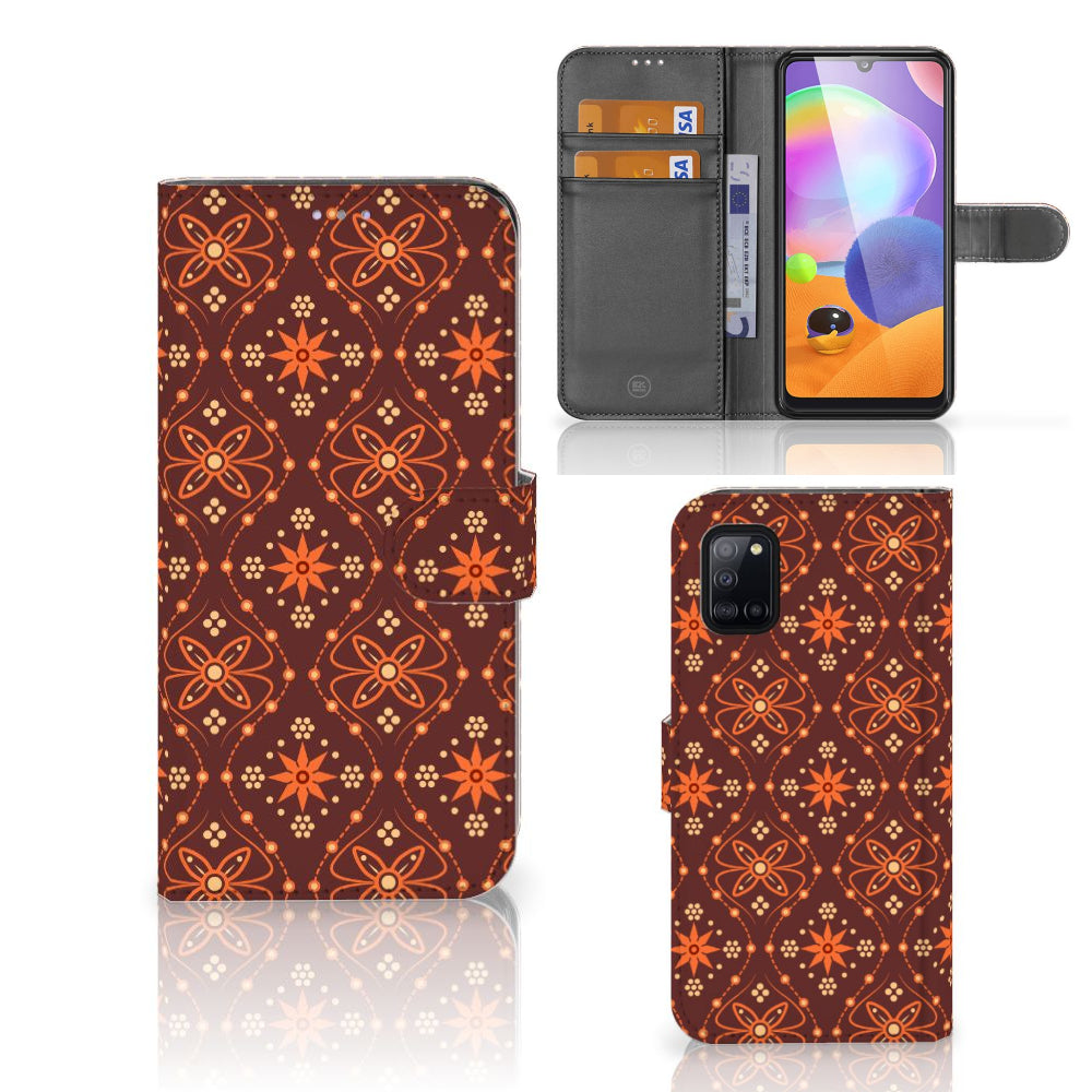 Samsung Galaxy A31 Telefoon Hoesje Batik Brown