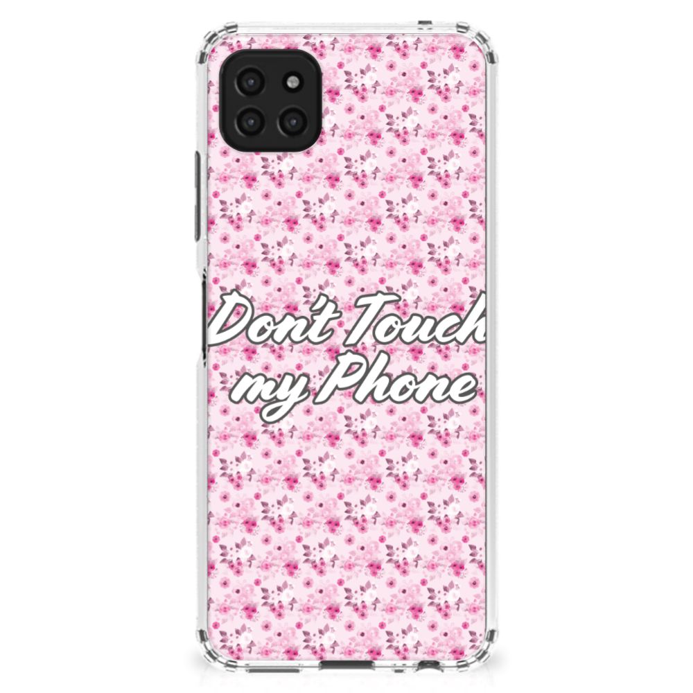 Samsung Galaxy A22 5G Anti Shock Case Flowers Pink DTMP B2C Telecom