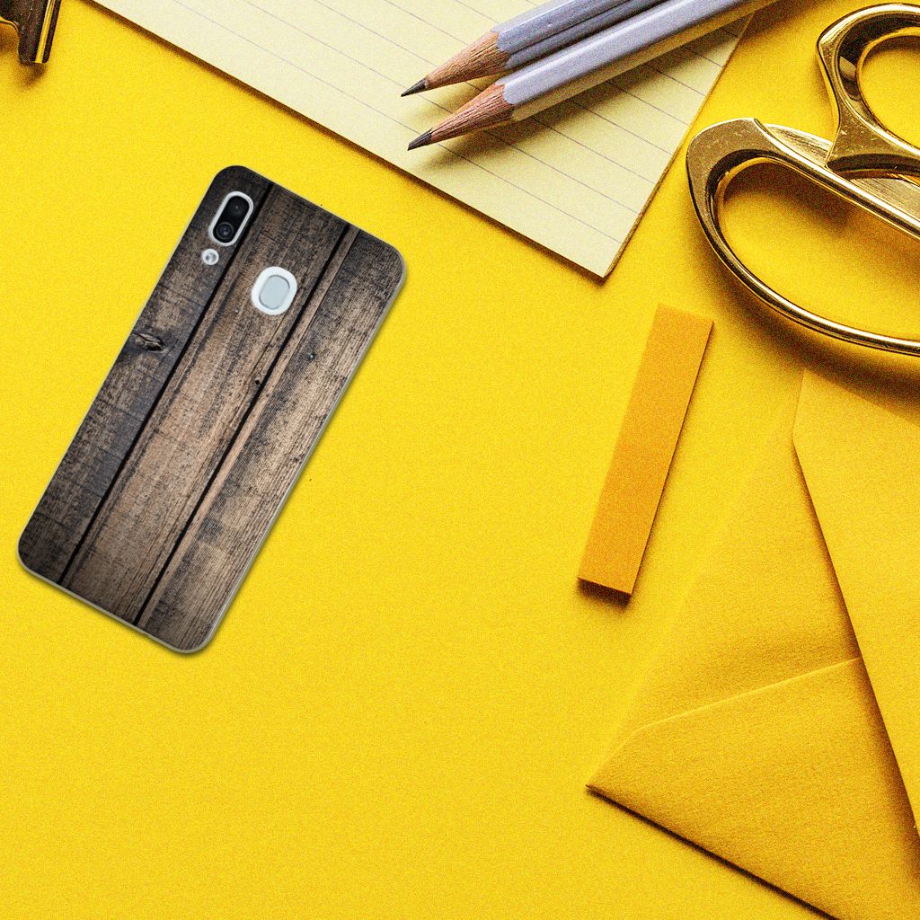 Samsung Galaxy A30 Bumper Hoesje Steigerhout