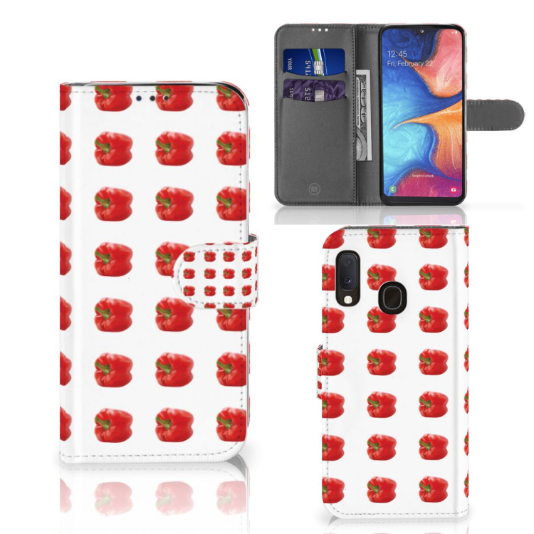 Samsung Galaxy A20e Book Cover Paprika Red