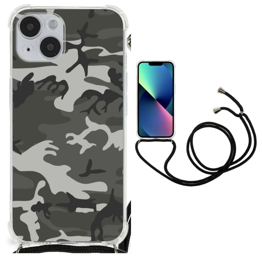 iPhone 14 Plus Doorzichtige Silicone Hoesje Army Light