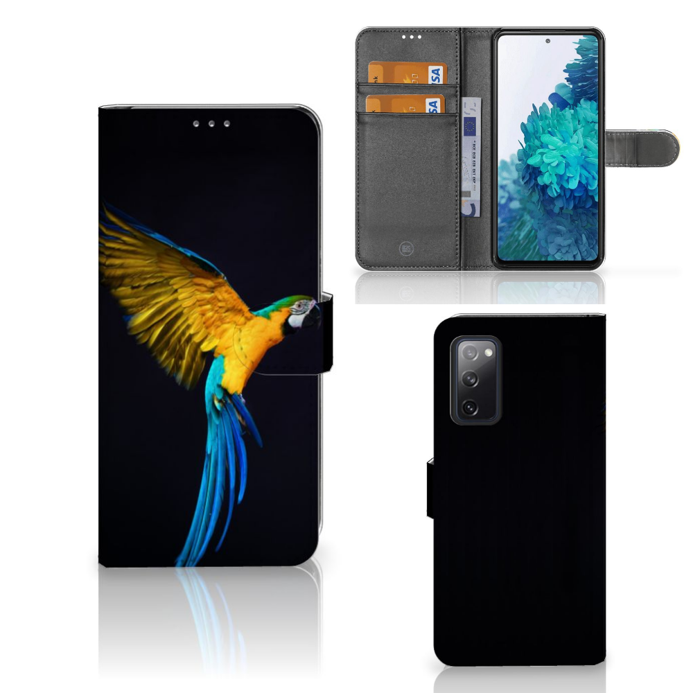 Samsung Galaxy S20 FE Telefoonhoesje met Pasjes Papegaai