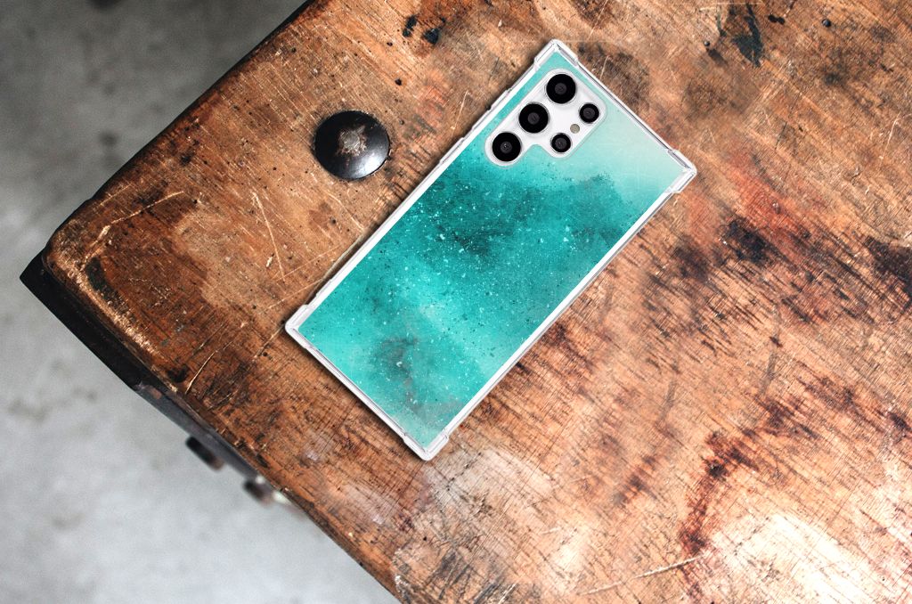 Back Cover Samsung Galaxy S22 Ultra Painting Blue B2C Telecom
