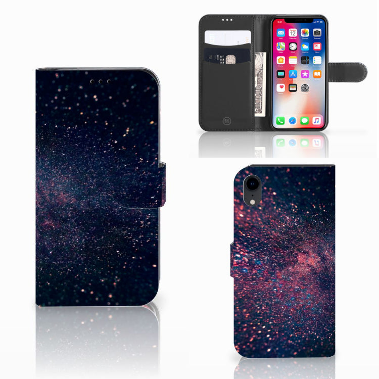 Apple iPhone Xr Book Case Stars