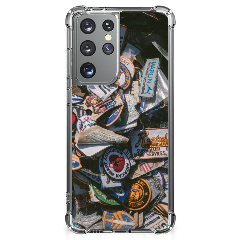 Samsung Galaxy S21 Ultra Anti-shock Hoesje met foto Badges B2C Telecom