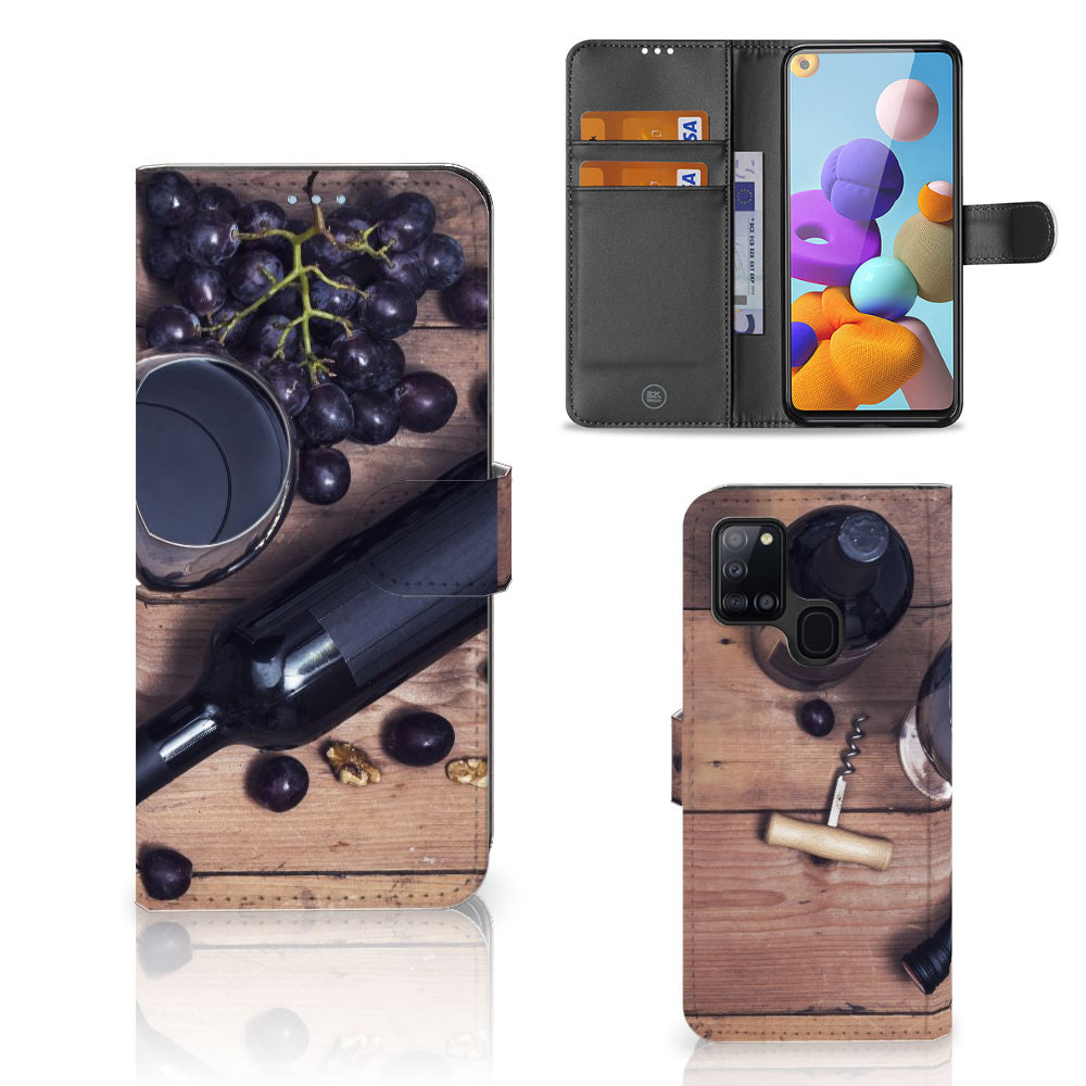 Samsung Galaxy A21s Book Cover Wijn
