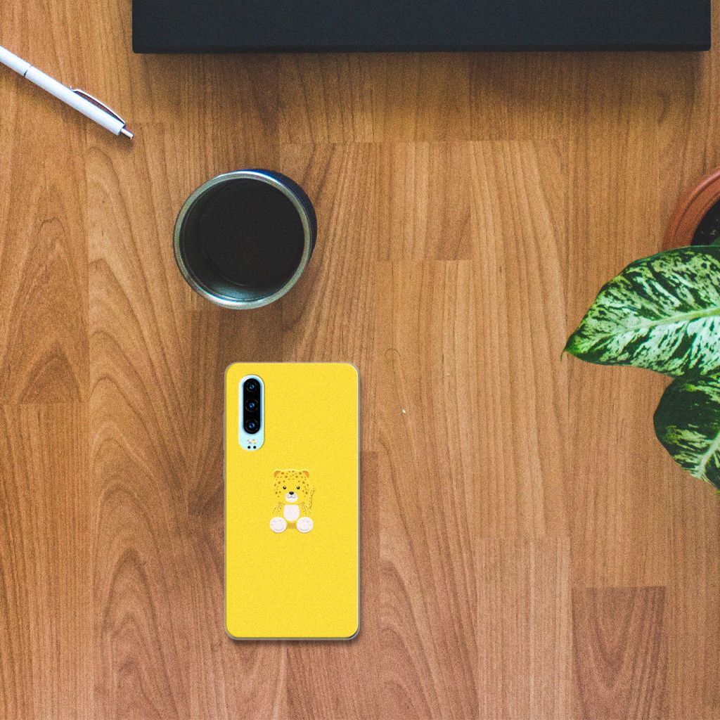Huawei P30 Telefoonhoesje met Naam Baby Leopard