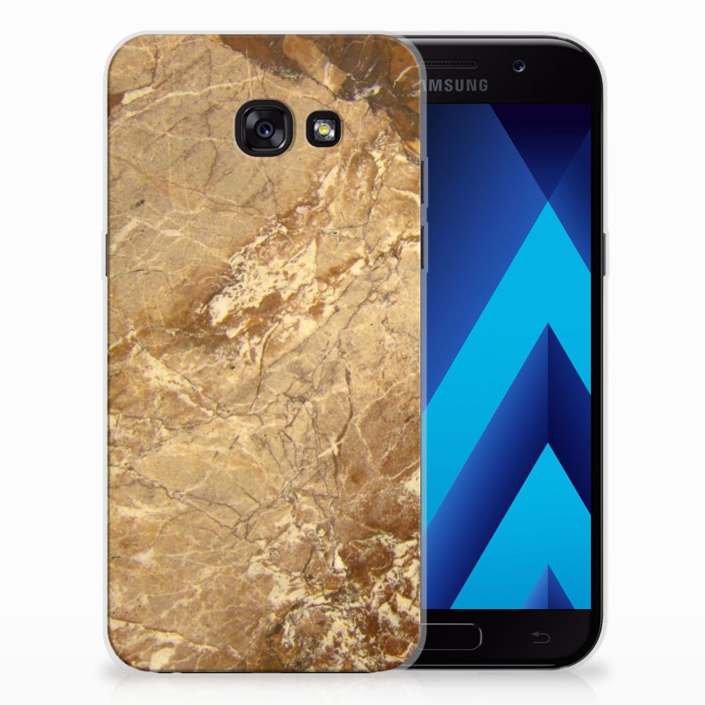 Samsung Galaxy A5 2017 TPU Siliconen Hoesje Marmer Creme