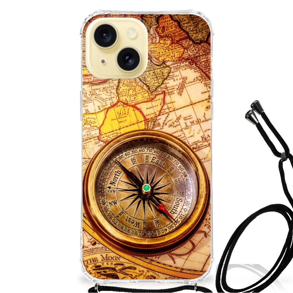Apple iPhone 15 Telefoonhoesje met valbescherming Kompas