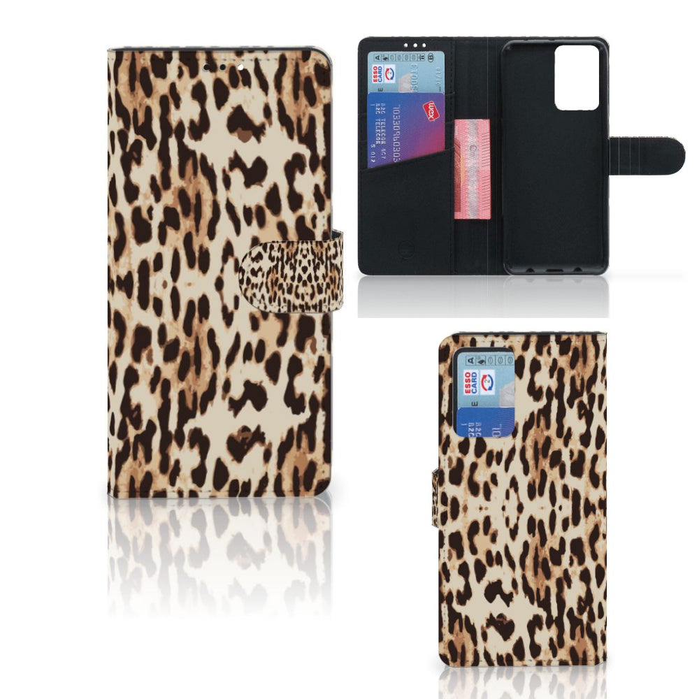 Xiaomi Redmi Note 10 Pro Telefoonhoesje met Pasjes Leopard