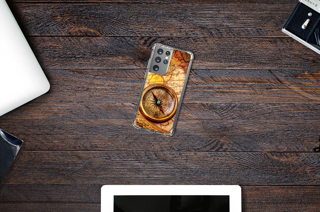 Samsung Galaxy S21 Ultra Telefoonhoesje met valbescherming Kompas B2C Telecom
