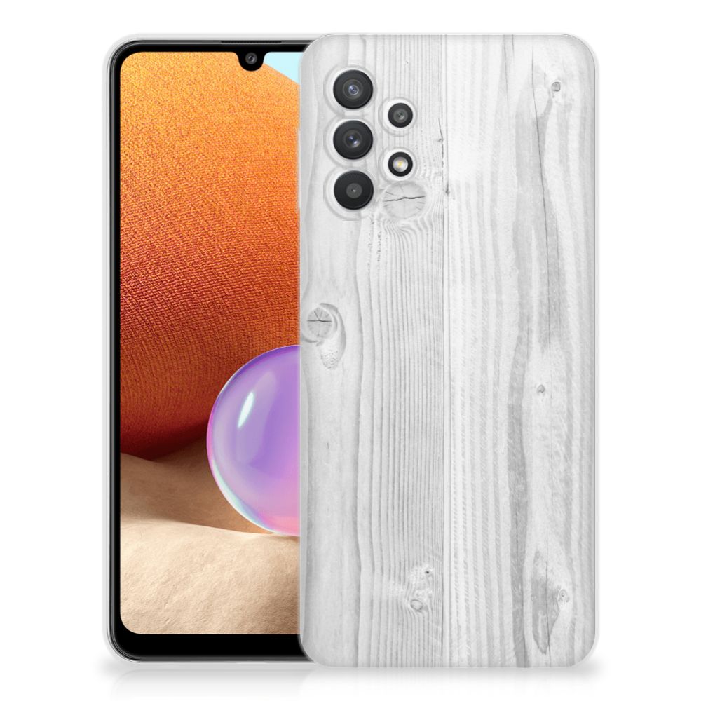 Samsung Galaxy A32 4G | A32 5G Enterprise Editie Bumper Hoesje White Wood B2C Telecom
