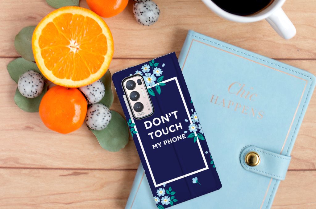 OPPO Find X3 Neo Design Case Flowers Blue DTMP - B2C Telecom
