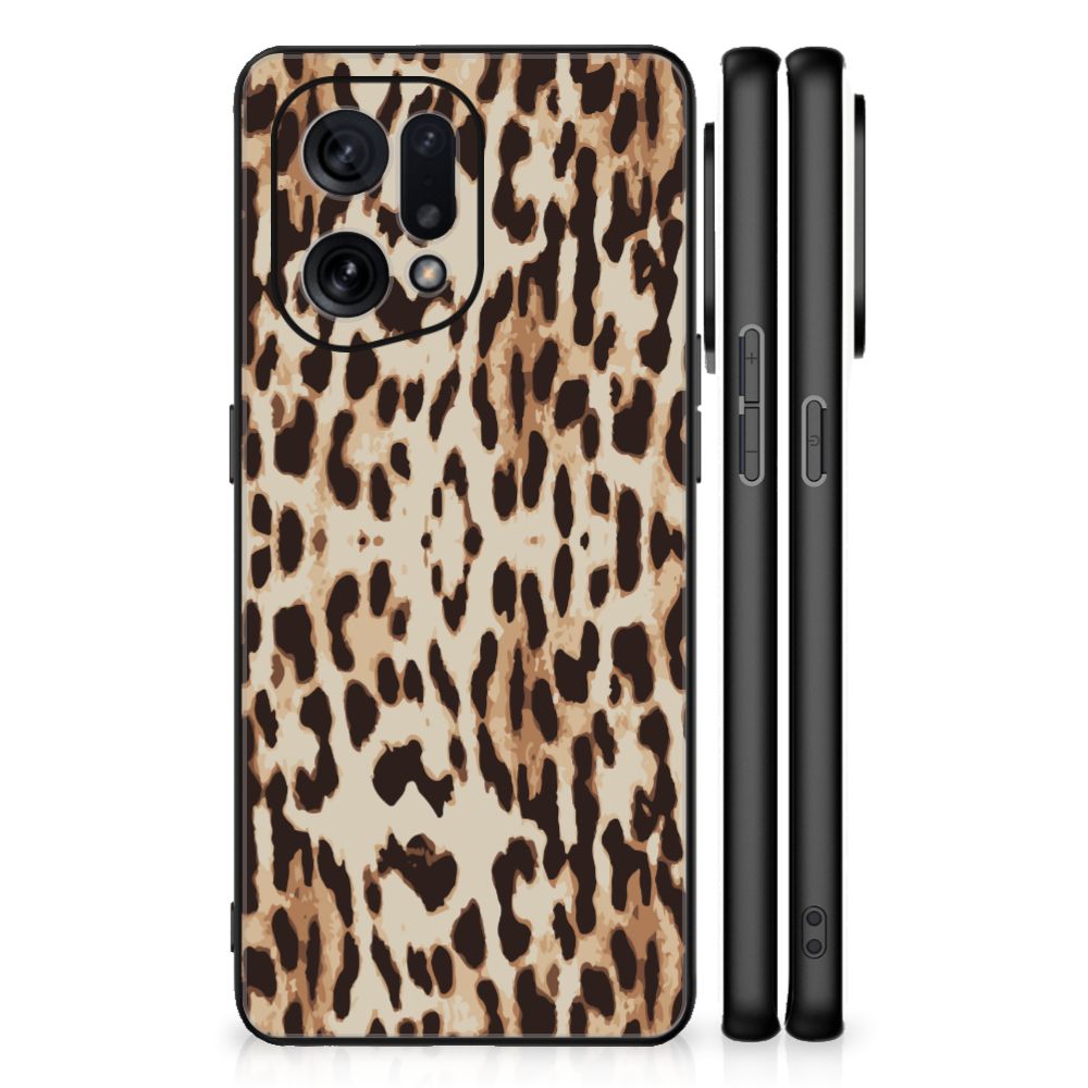 OPPO Find X5 Dierenprint Telefoonhoesje Leopard B2C Telecom