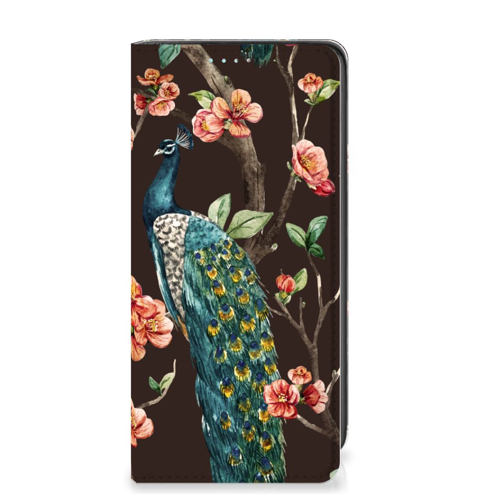 Samsung Galaxy A41 Hoesje maken Pauw met Bloemen - B2C Telecom