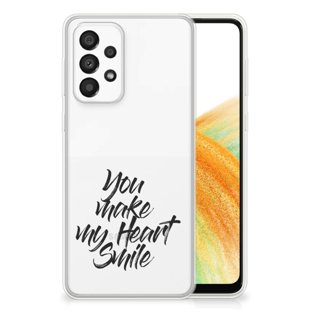 Samsung Galaxy A33 5G Siliconen hoesje met naam Heart Smile B2C Telecom