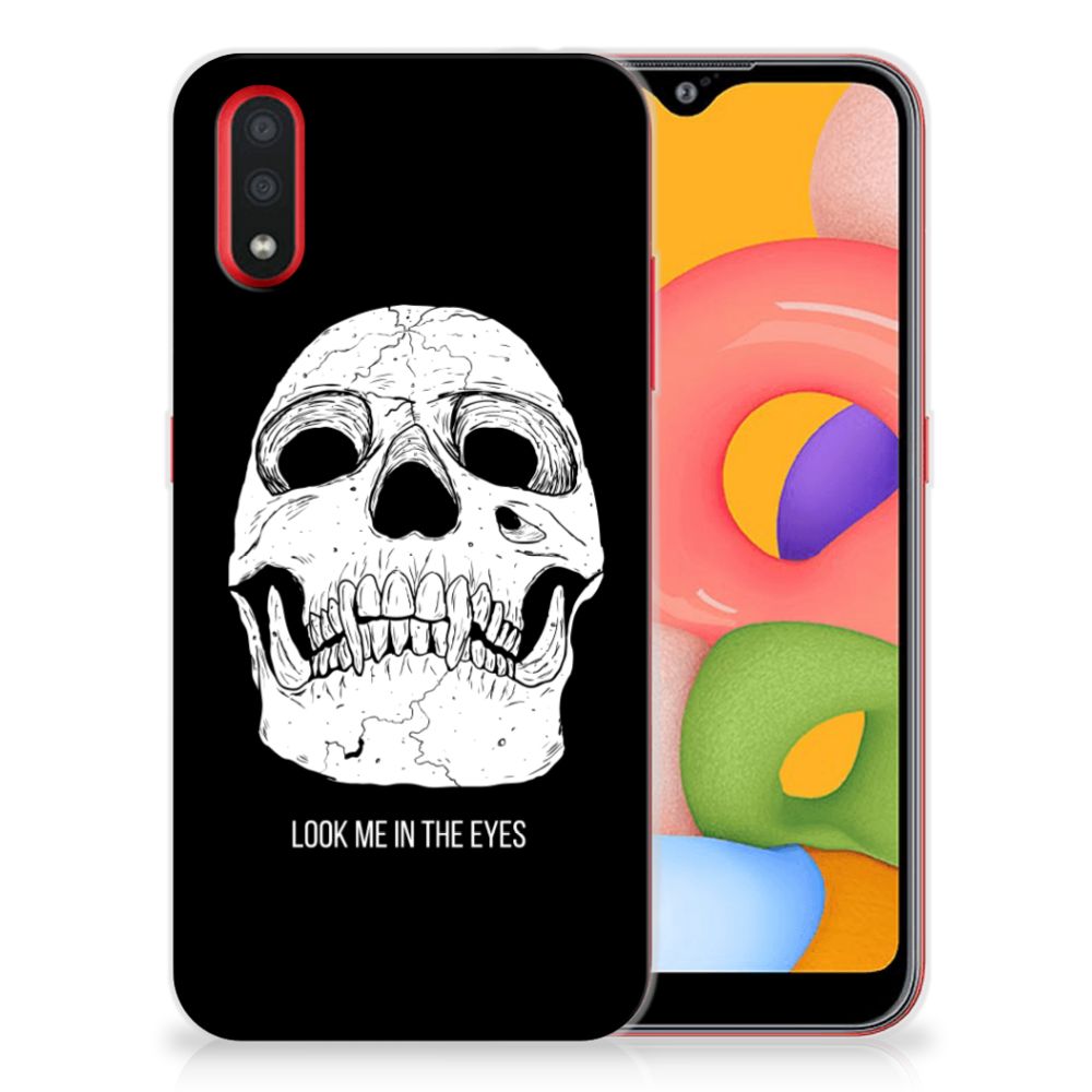 Silicone Back Case Samsung Galaxy A01 Skull Eyes