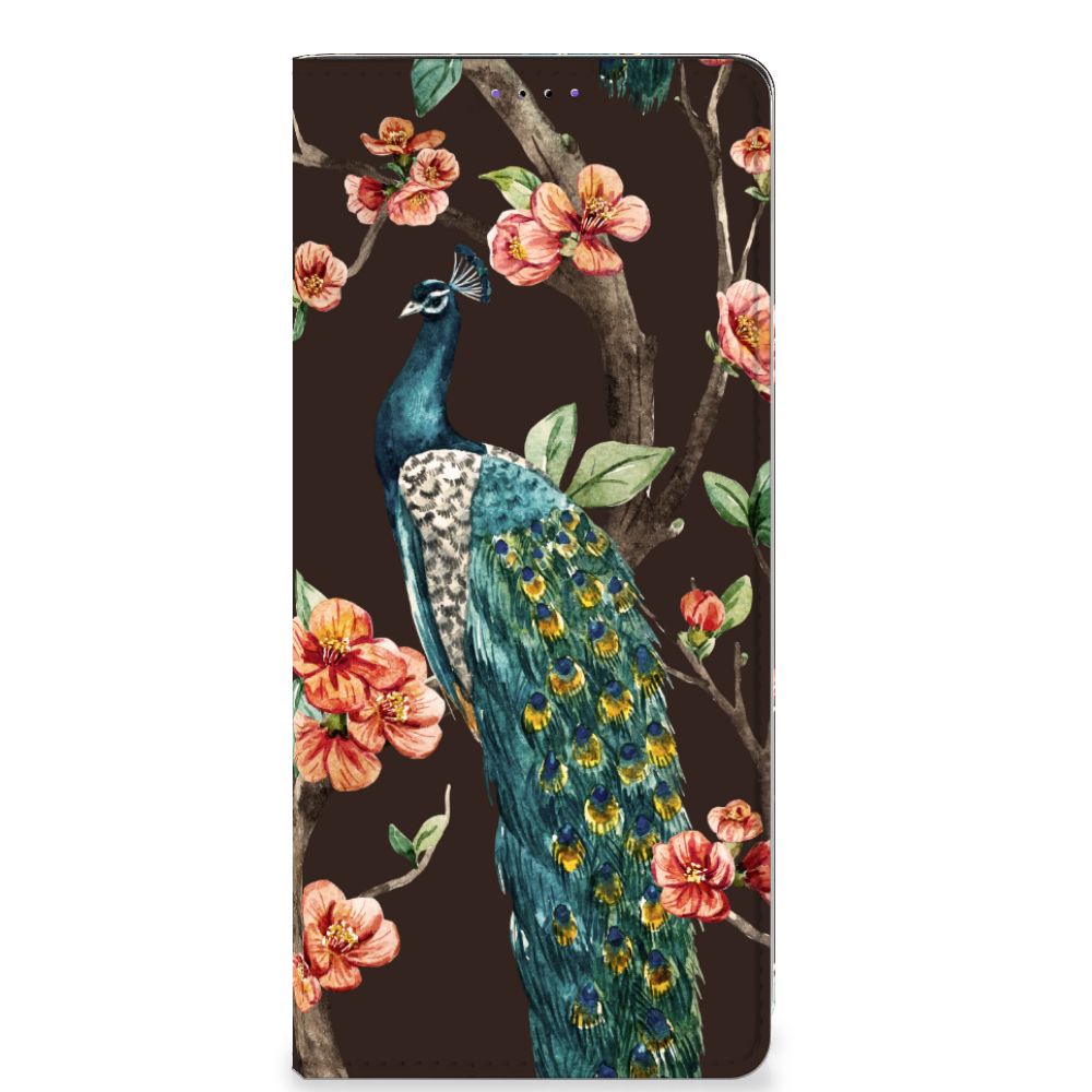 Samsung Galaxy A22 5G Hoesje maken Pauw met Bloemen