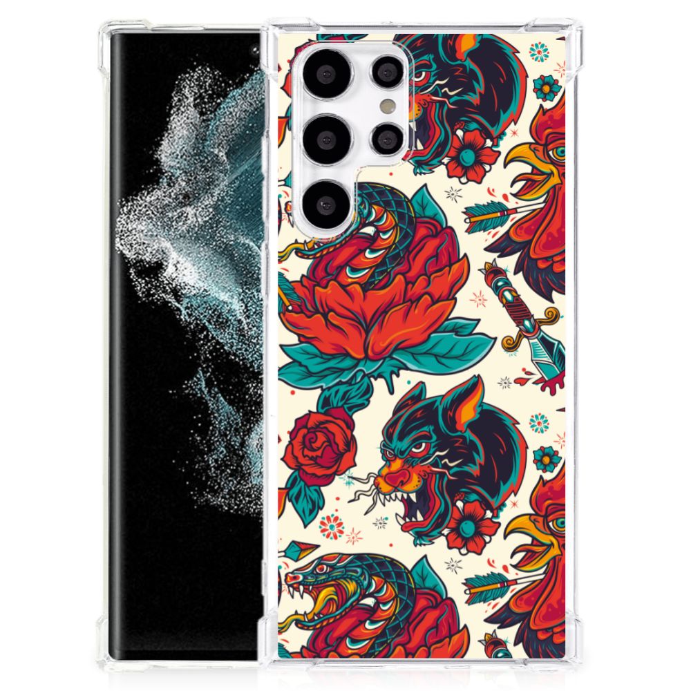 Anti-shock Hoesje met foto voor Samsung Galaxy S22 Ultra Old Skool B2C Telecom