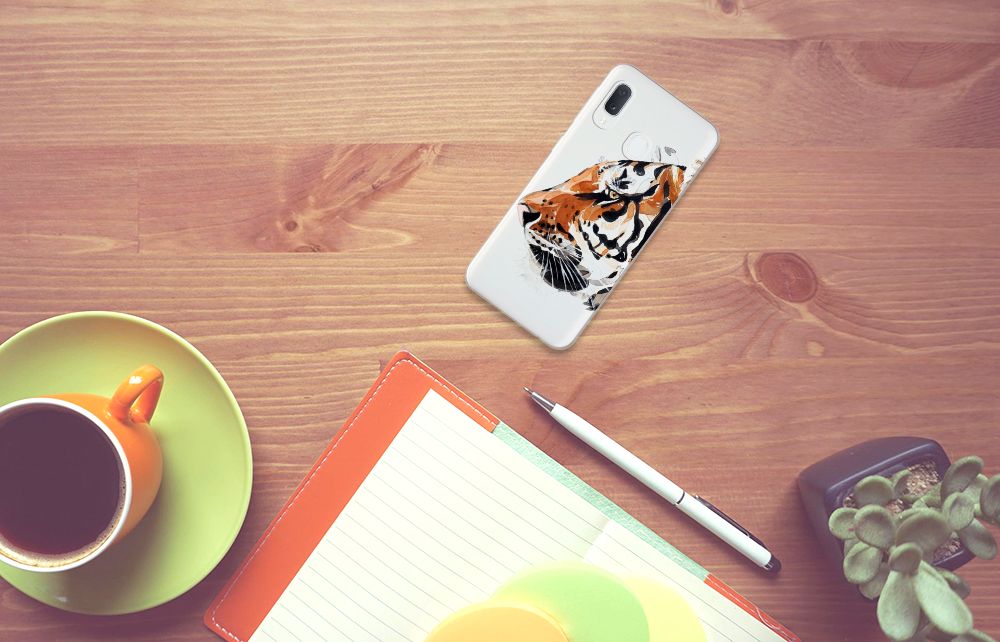 Hoesje maken Samsung Galaxy A20e Watercolor Tiger