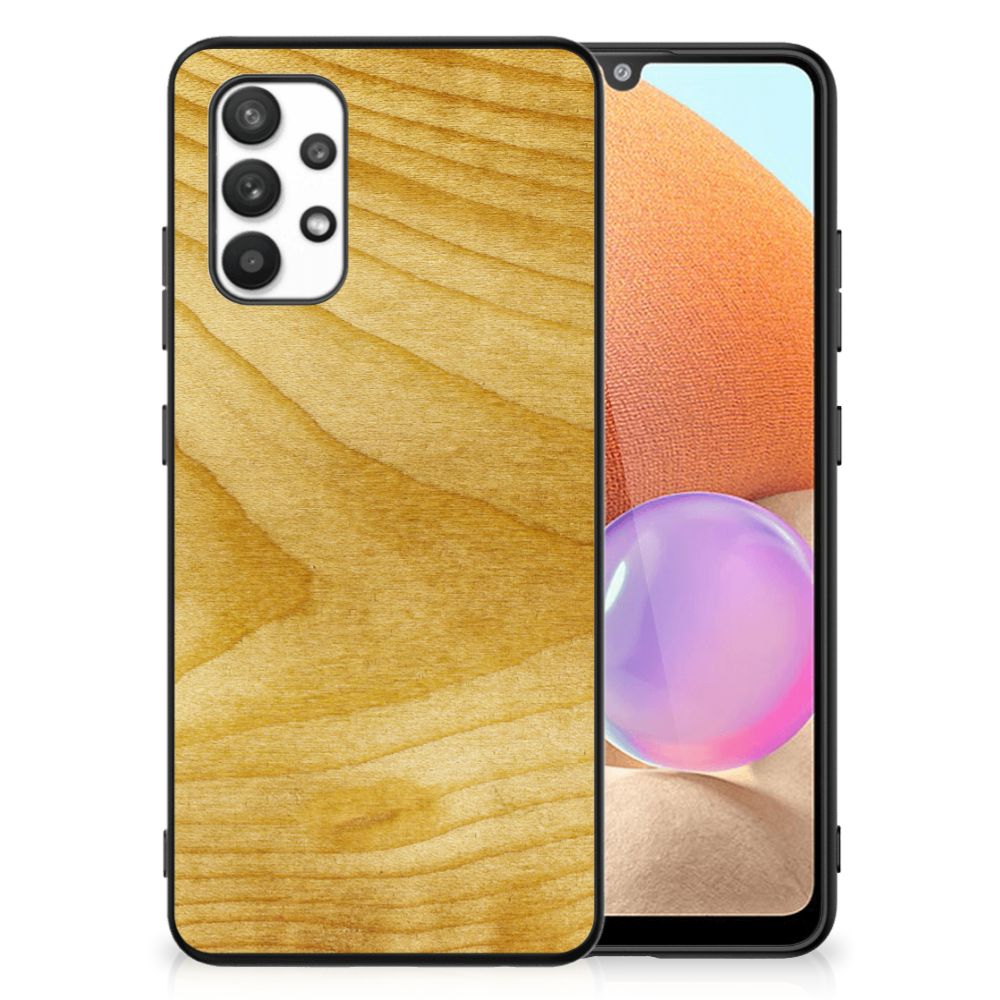 Samsung Galaxy A32 4G | A32 5G Enterprise Editie Houten Print Telefoonhoesje Licht Hout B2C Telecom