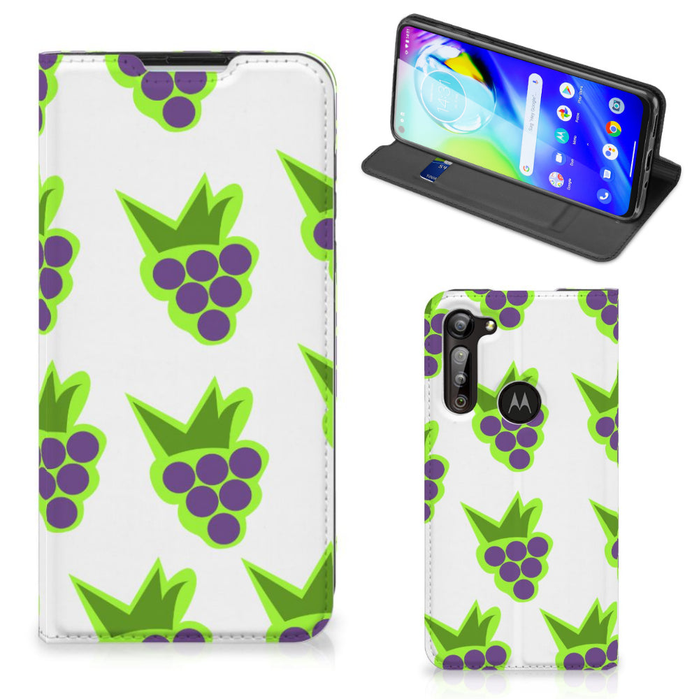 Motorola Moto G8 Power Flip Style Cover Druiven