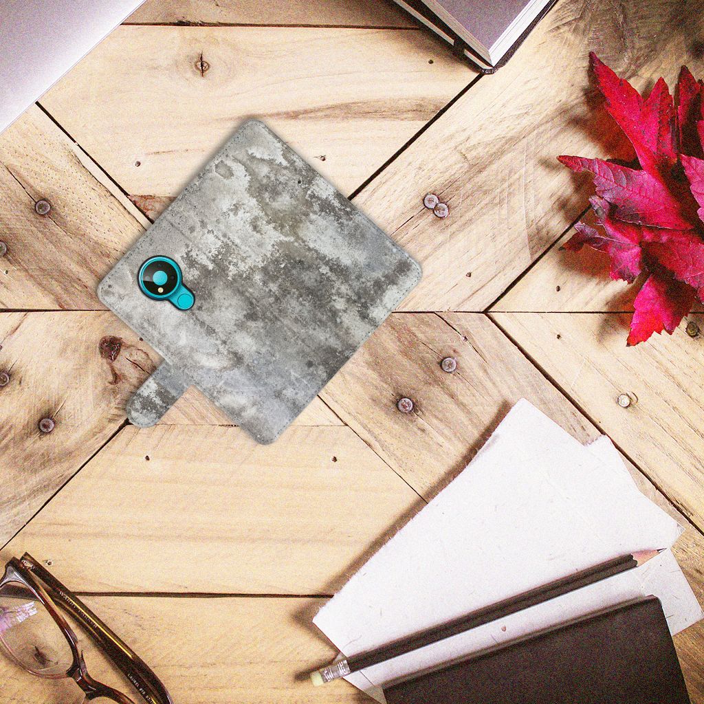 Nokia 3.4 Bookcase Beton Print