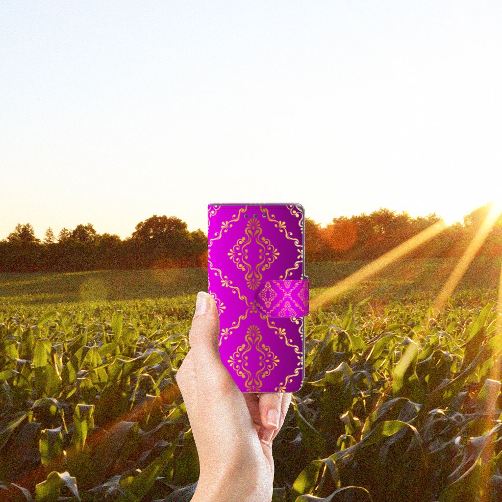 Wallet Case Sony Xperia X Compact Barok Roze