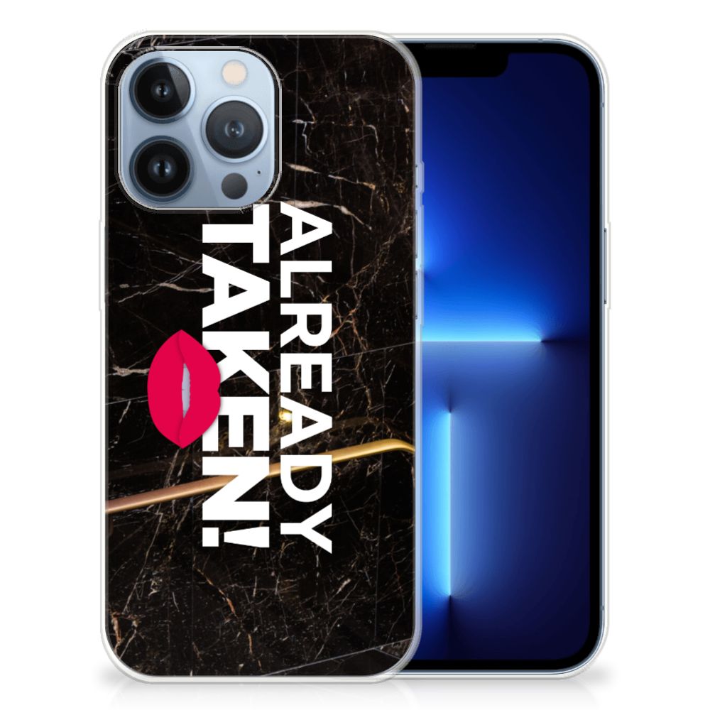 Apple iPhone 13 Pro Siliconen hoesje met naam Already Taken Black B2C Telecom