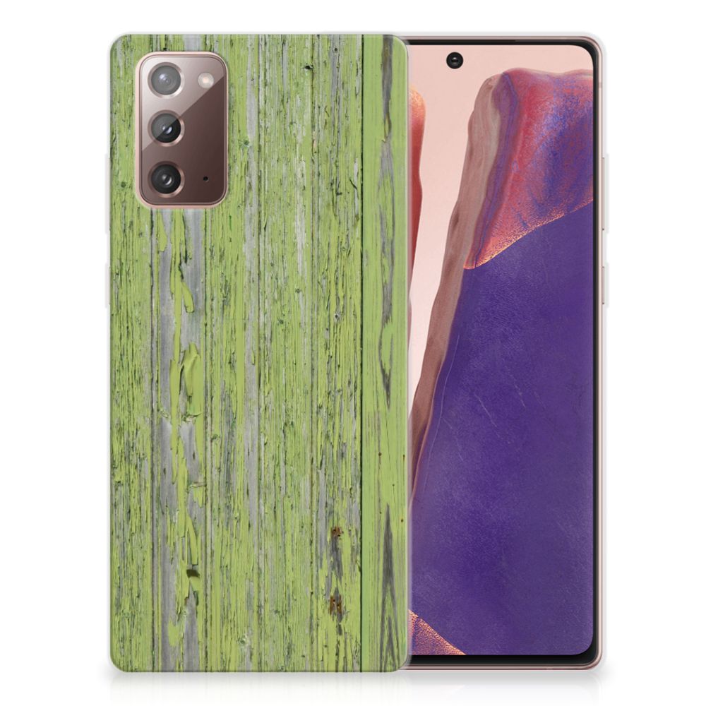 Samsung Note 20 Bumper Hoesje Green Wood