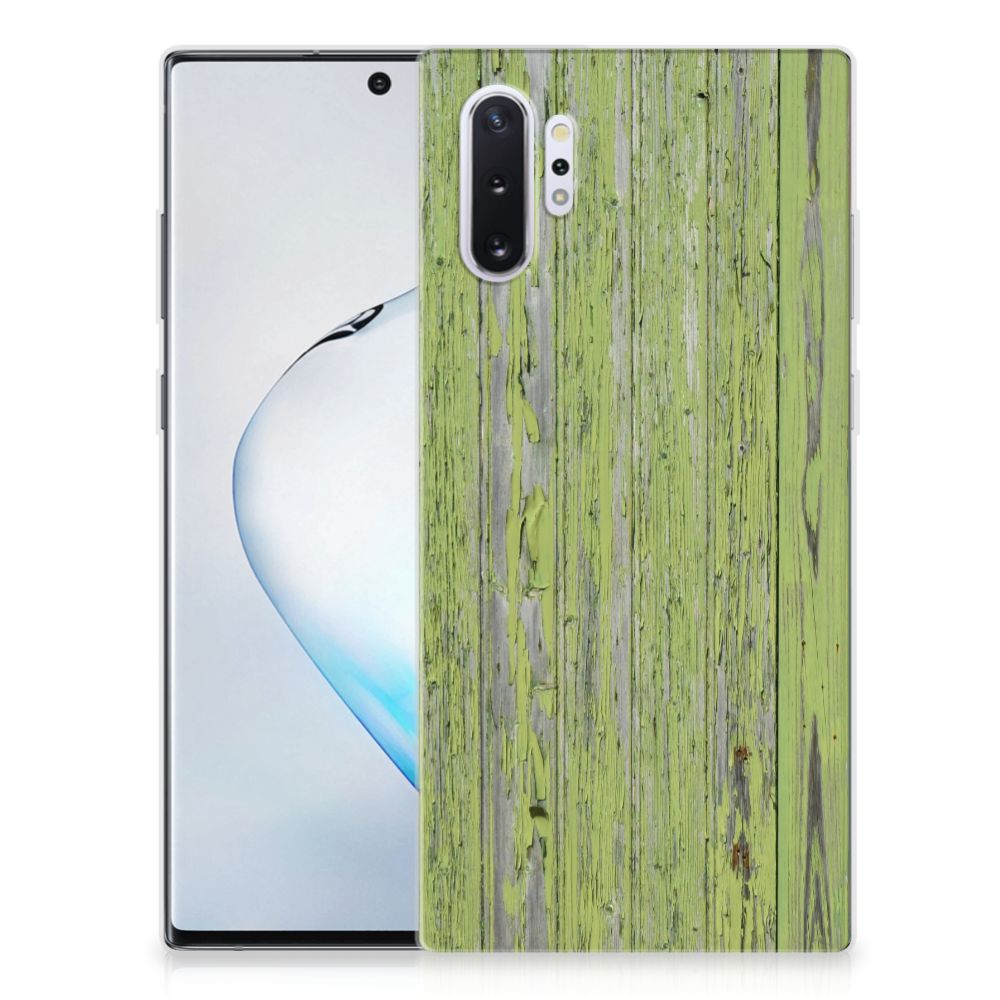 Samsung Galaxy Note 10 Plus Bumper Hoesje Green Wood