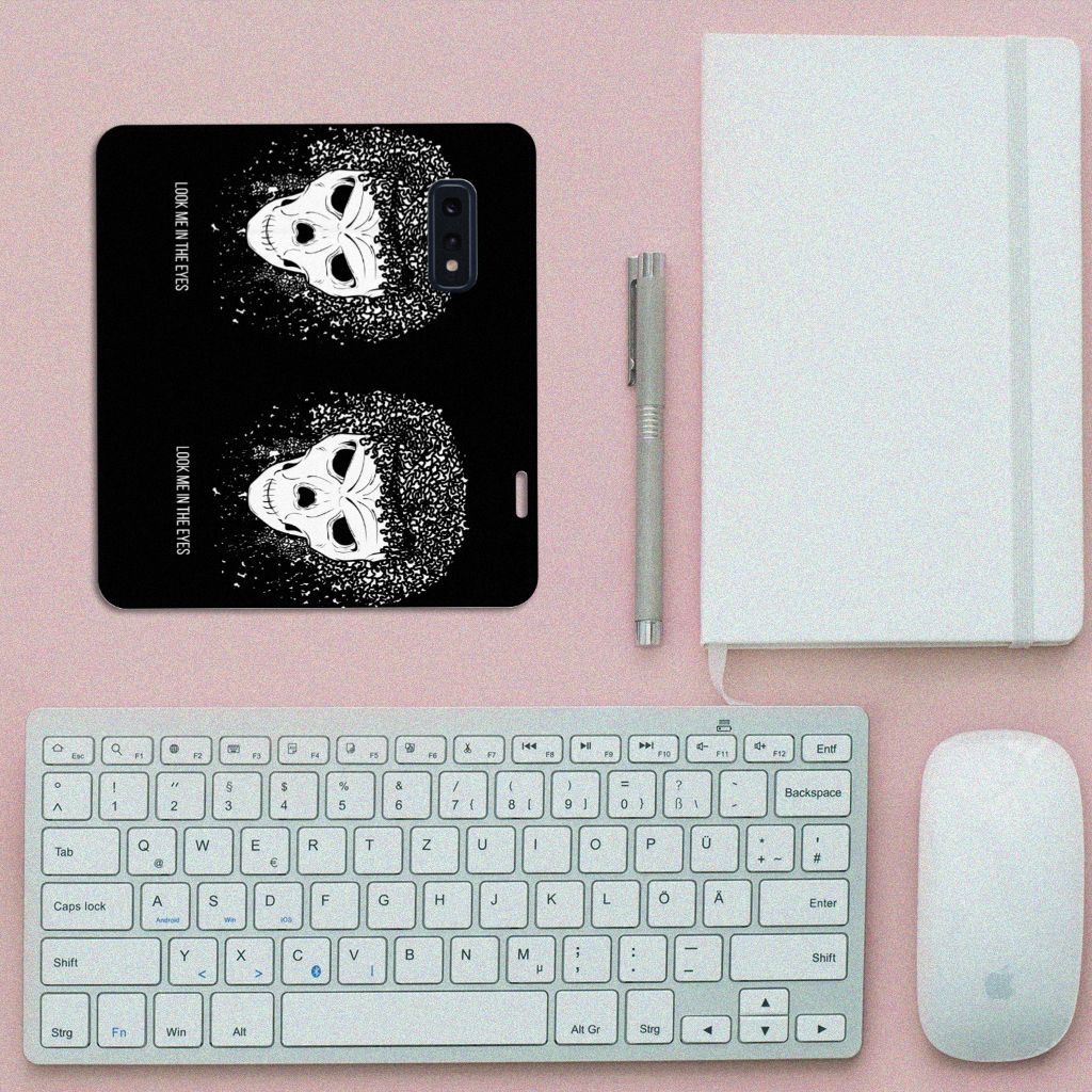 Mobiel BookCase Samsung Galaxy S10e Skull Hair