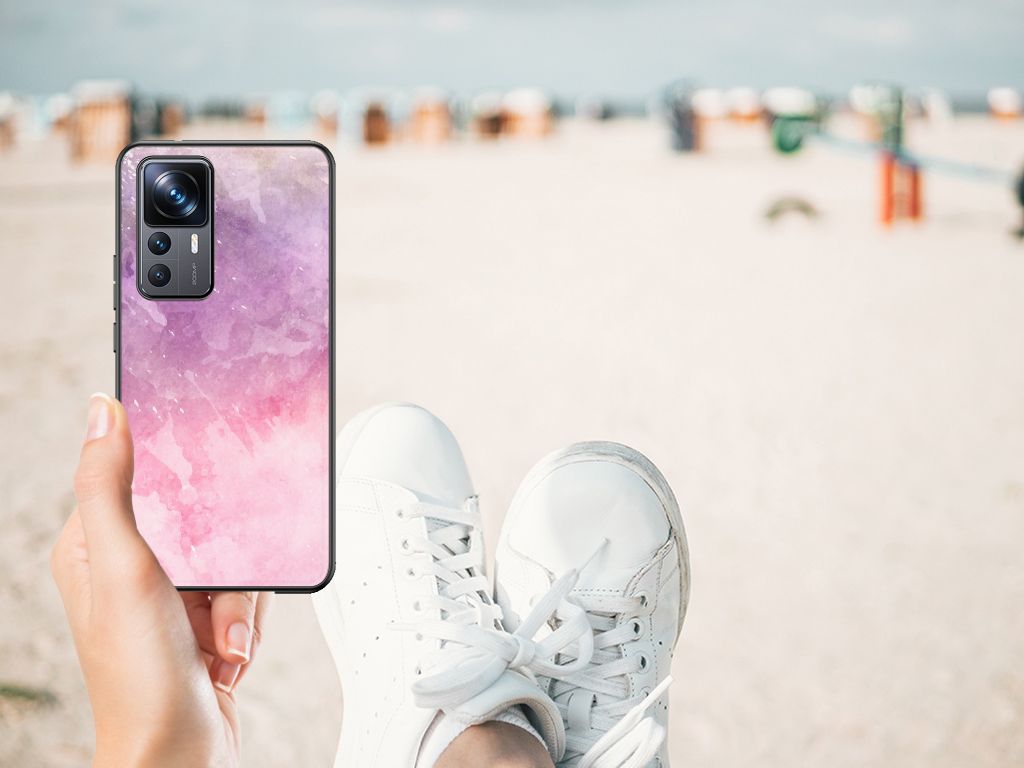 Kleurrijke Telefoonhoesje Xiaomi 12T | 12T Pro Pink Purple Paint B2C Telecom