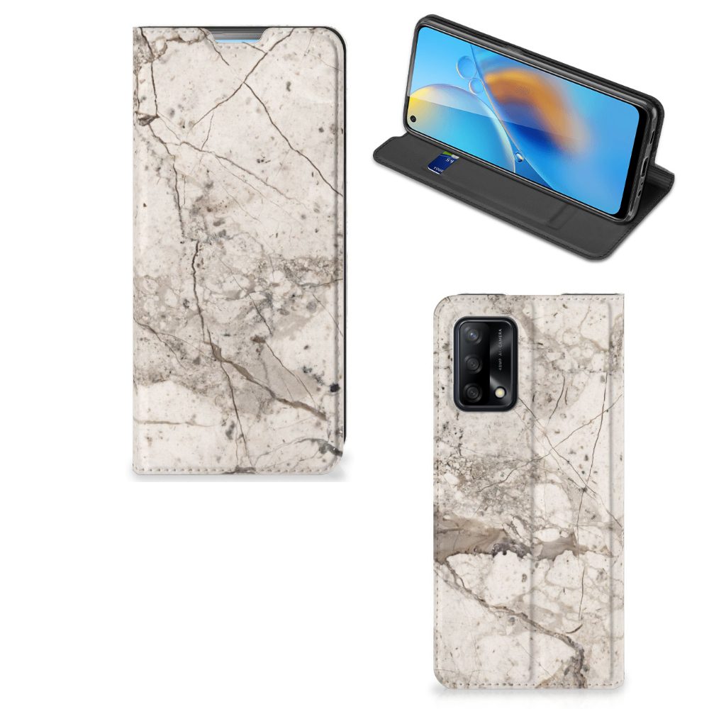 OPPO A74 4G Standcase Marmer Beige - B2C Telecom