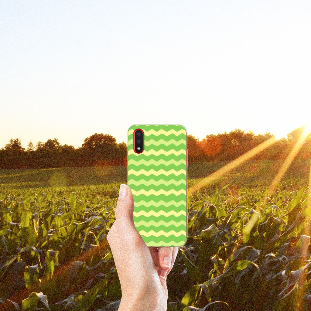 Samsung Galaxy A01 TPU bumper Waves Green B2C Telecom